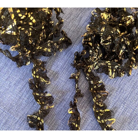 VTG Black Assorted Decorative Trim Lace & Ribbon Set Lingerie Crafts Totes - Picture 8 of 16